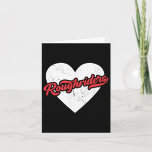 Tarjeta Vintage Roughriders Escuela Secundaria Vamos Rough