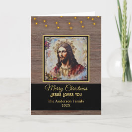 Tarjeta Vintage ruso Jesús Feliz Navidad