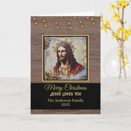 Tarjeta Vintage ruso Jesús Feliz Navidad