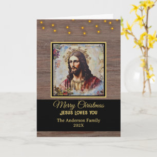 Tarjeta Vintage ruso Jesús Feliz Navidad