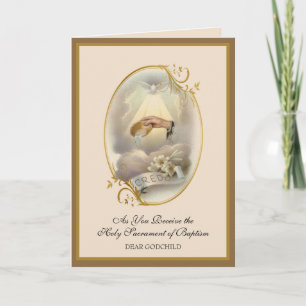 Tarjeta Vintage Sacramento Religioso Baptismo