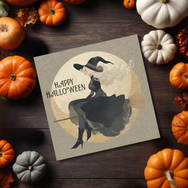 Tarjeta Vintage Salem Witch Gothic Scary Halloween (Subido por el creador)