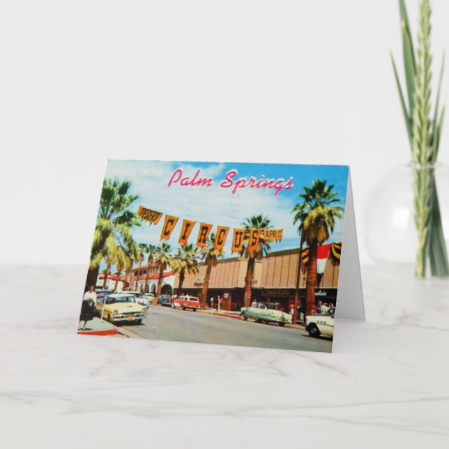 Tarjeta Vintage: Saludos desde Palm Springs (Anverso)