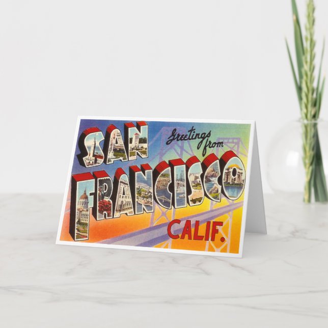 Tarjeta Vintage San Francisco (Anverso)