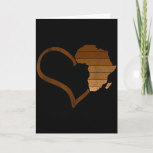 Tarjeta Vintage San Valentín Corazón Melanina Africano Org