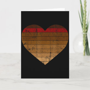 Tarjeta Vintage San Valentín Corazón Melanina Orgullo Afri