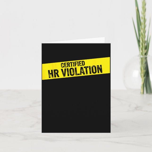 Tarjeta Vintage Sarcastic Retro Hr Violation Christmas Off (Anverso)