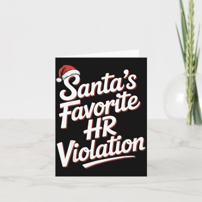 Tarjeta Vintage Sarcastic Retro Hr Violation Christmas Off (Anverso)