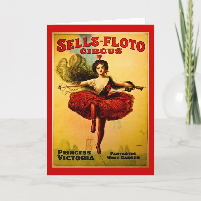 Tarjeta Vintage Sells-Floto Circus Poster (Anverso)