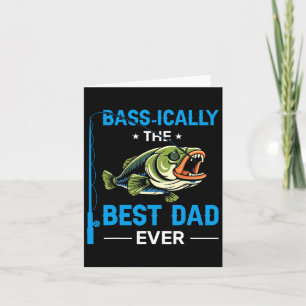 Tarjeta Vintage Sical Best Dad Padre de pescadores de siem