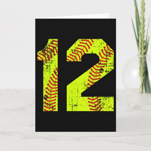 Tarjeta Vintage Softll 12 Jersey Number  (Anverso)