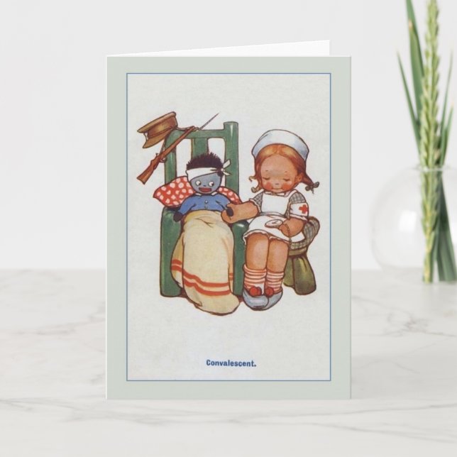 Tarjeta Vintage Soldier Get Well Card (Anverso)