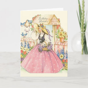 Tarjeta Vintage Southern Belle Birday Card