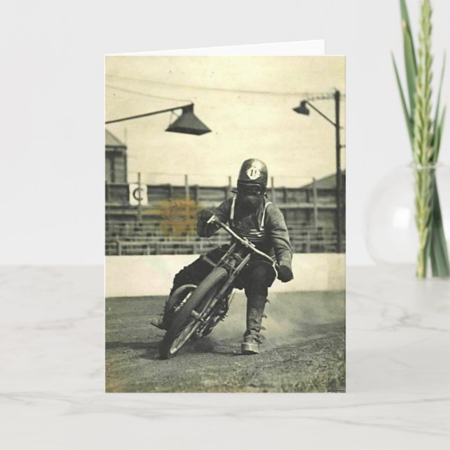 TARJETA VINTAGE SPEEDWAY. (Anverso)