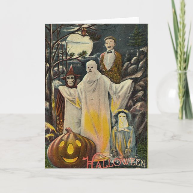 Tarjeta Vintage Spooky Halloween (Anverso)