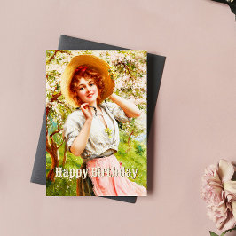 Tarjeta Vintage Springtime Emile Vernon Floral Birday