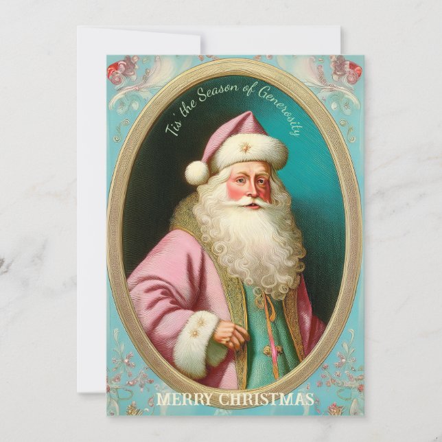 Tarjeta Vintage St. Nicholas Holiday Card (Anverso)