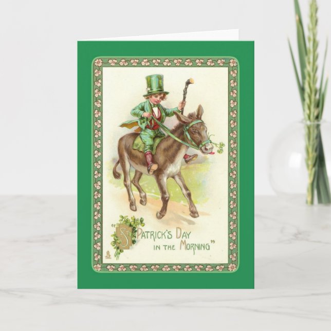 Tarjeta Vintage St Patrick's Day (Anverso)