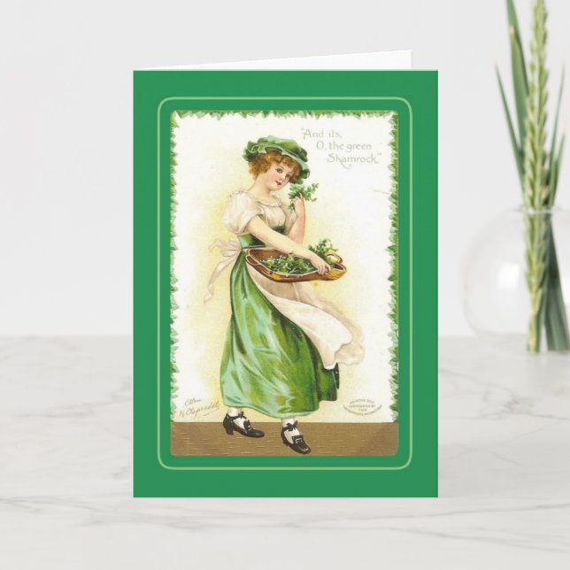 Tarjeta Vintage St Patrick's Day (Anverso)