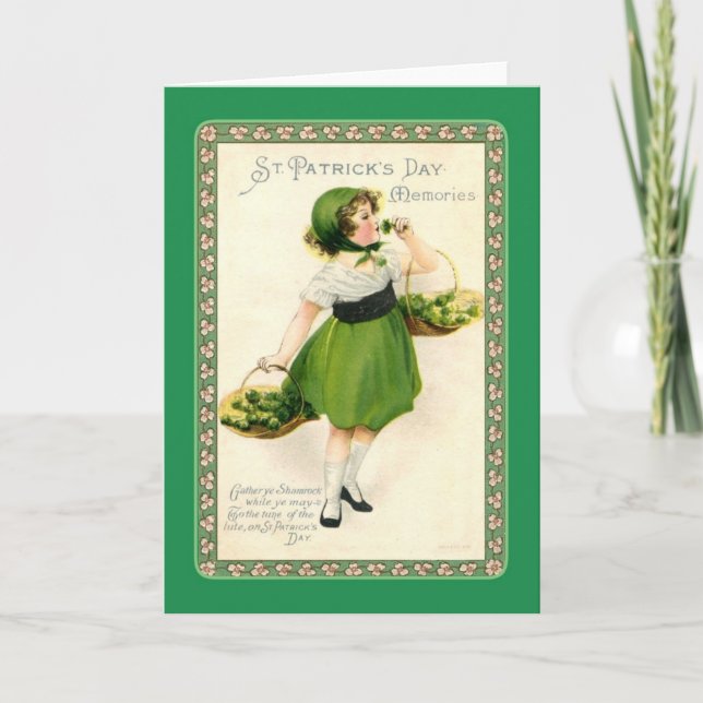 Tarjeta Vintage St Patrick's Day (Anverso)