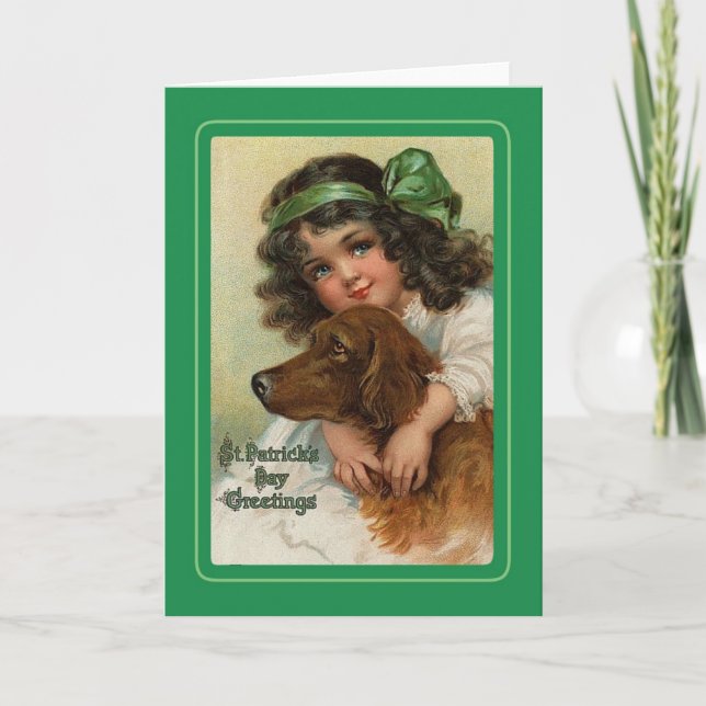 Tarjeta Vintage St Patrick's Day (Anverso)