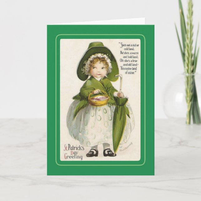 Tarjeta Vintage St Patrick's Day (Anverso)