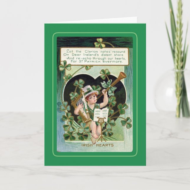Tarjeta Vintage St Patrick's Day (Anverso)