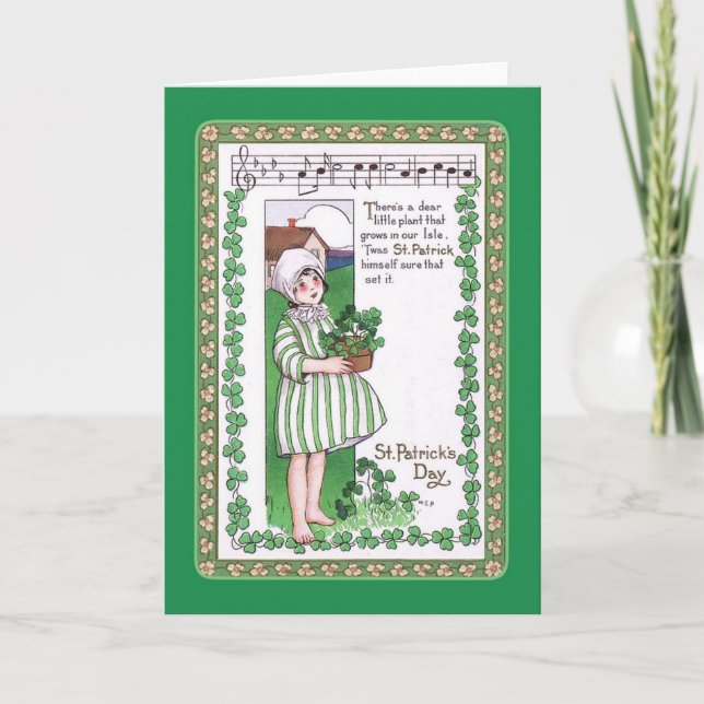 Tarjeta Vintage St Patrick's Day (Anverso)