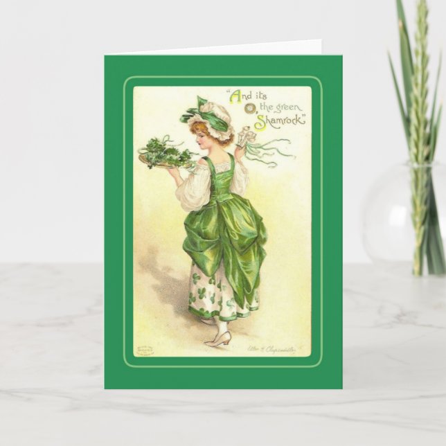 Tarjeta Vintage St Patrick's Day (Anverso)