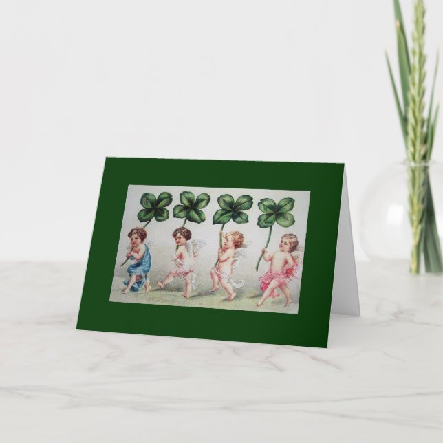 Tarjeta Vintage St. Patrick's Day Greeting (Anverso)