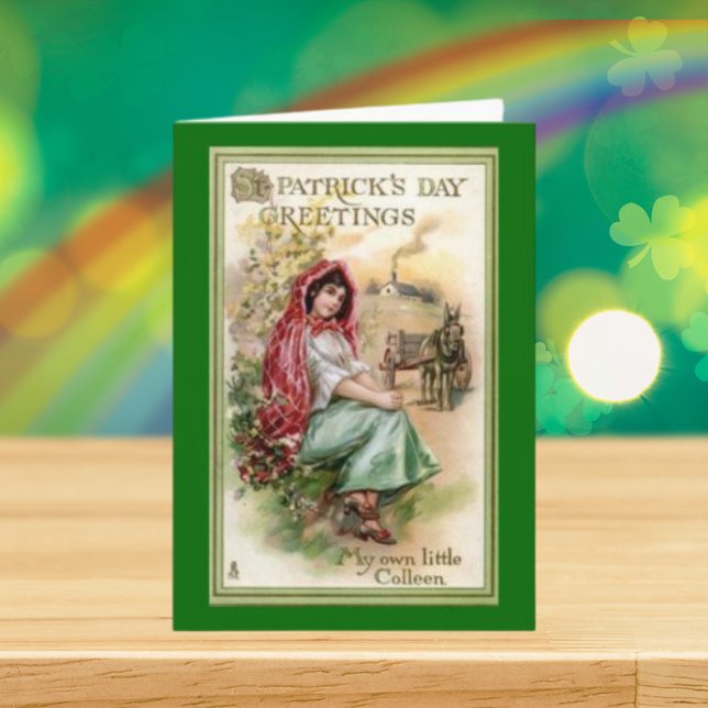 Tarjeta Vintage St. Patrick's Day Greeting (Vintage St. Patrick's Day Greeting Card)