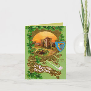 Tarjeta Vintage St Patrick's Day Greeting Card