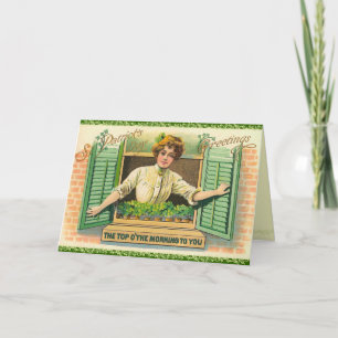 Tarjeta Vintage St. Patrick's Day Greeting Card