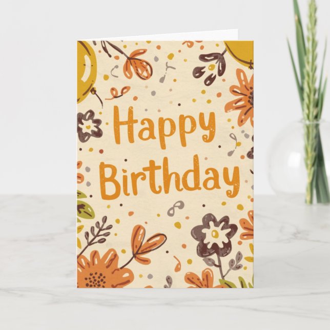 Tarjeta Vintage style birthday card (Anverso)