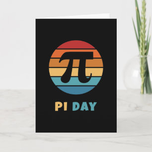 Tarjeta Vintage Sunset 3.14 Happy Pi Day