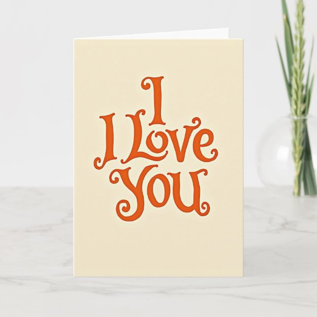 Tarjeta Vintage Te Amo (Anverso)