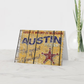 Tarjeta Vintage Texas - Austin Greeting Card