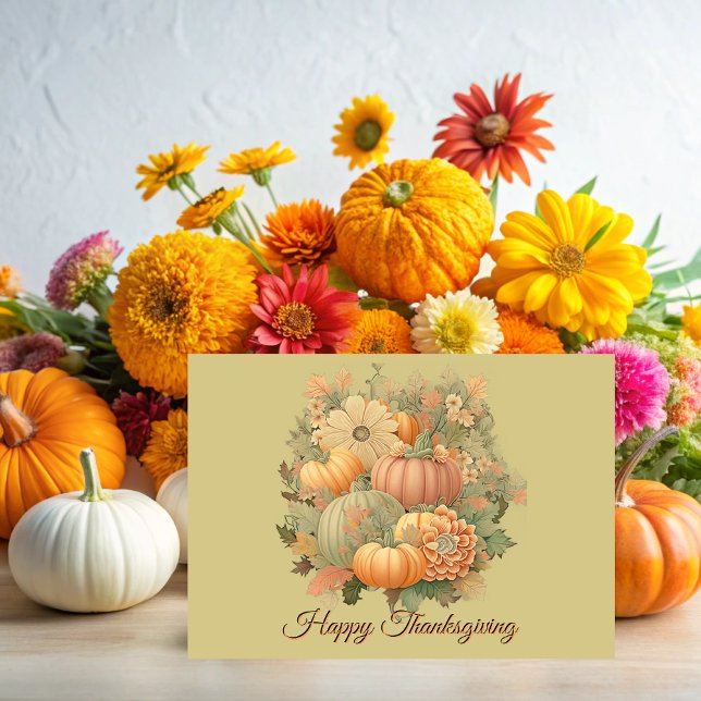 Tarjeta Vintage Thanksgiving Invitation (Subido por el creador)