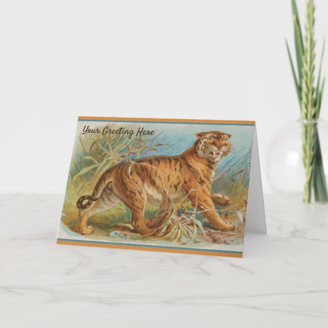 Tarjeta Vintage Tiger (Anverso)