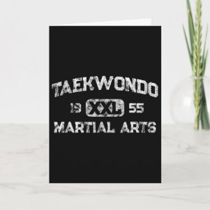 Tarjeta Vintage Tkd Taekwondo Estudiante Martial Karate Ma