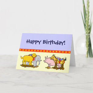 Tarjeta Vintage Toys Happy Birthday Card