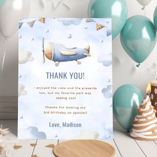 Tarjeta Vintage Travel Airplane Birday