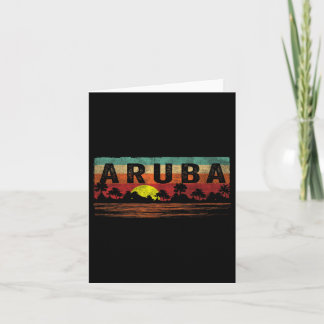 Tarjeta Vintage Tropical Aruba T Shirt Palm Beach Aruba Sh