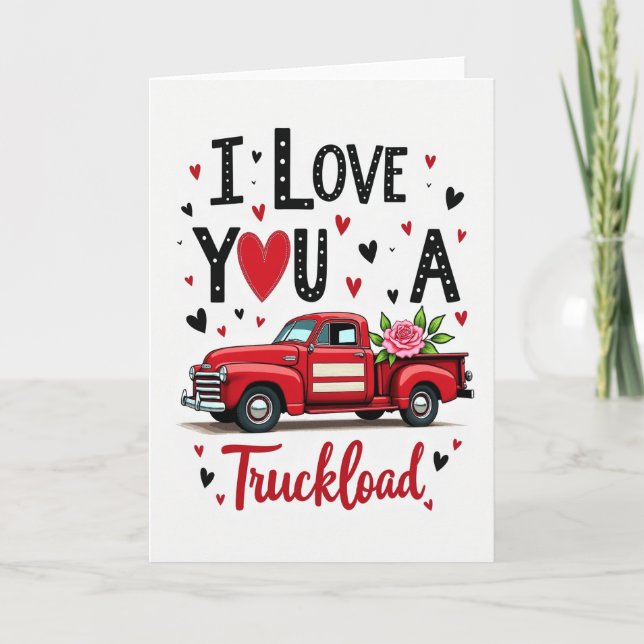 Tarjeta Vintage Truckload Love Card (Anverso)