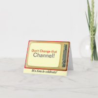 Vintage TV Birday Card