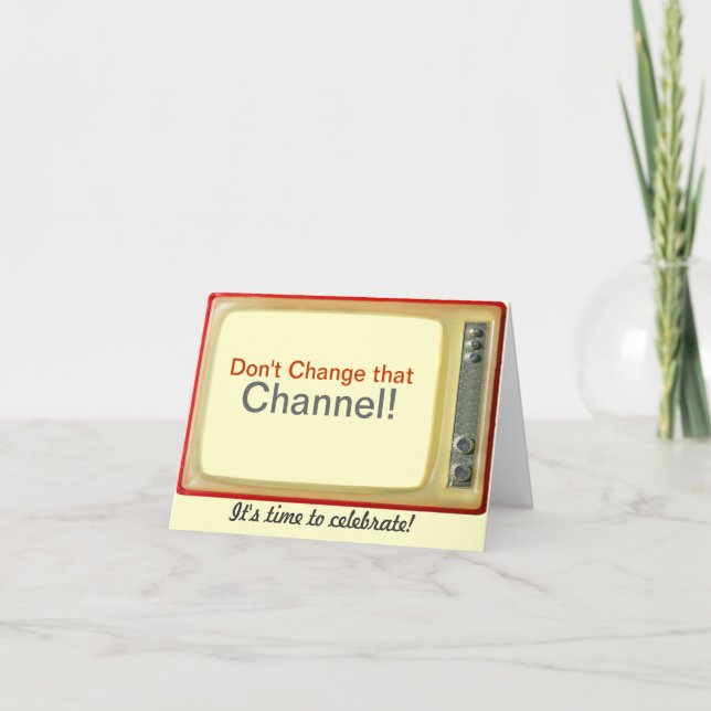 Tarjeta Vintage TV Birday Card (Anverso)