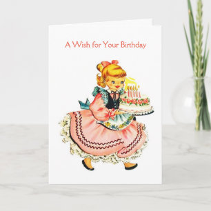 Tarjeta Vintage - Un deseo para tu cumpleaños,