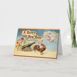 Tarjeta Vintage - Un Feliz Año Nuevo,