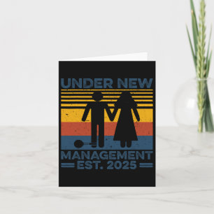 Tarjeta Vintage Under New Management Est 2025 Boda Groo