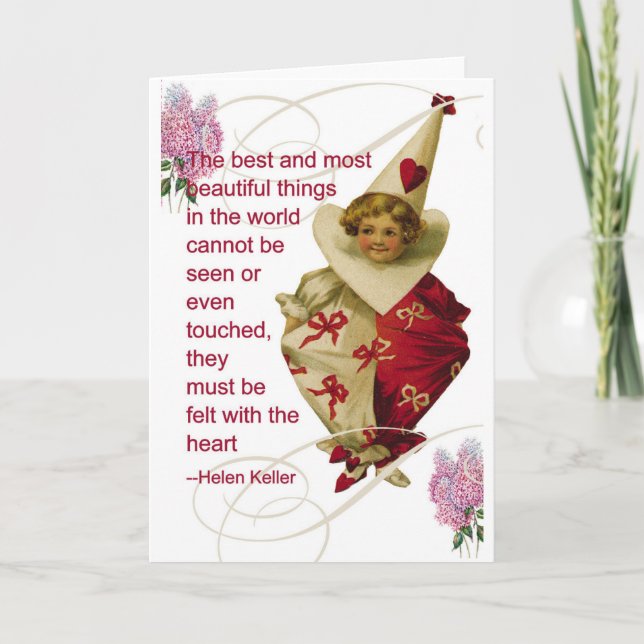 Tarjeta Vintage Valentine Greeting Card (Anverso)
